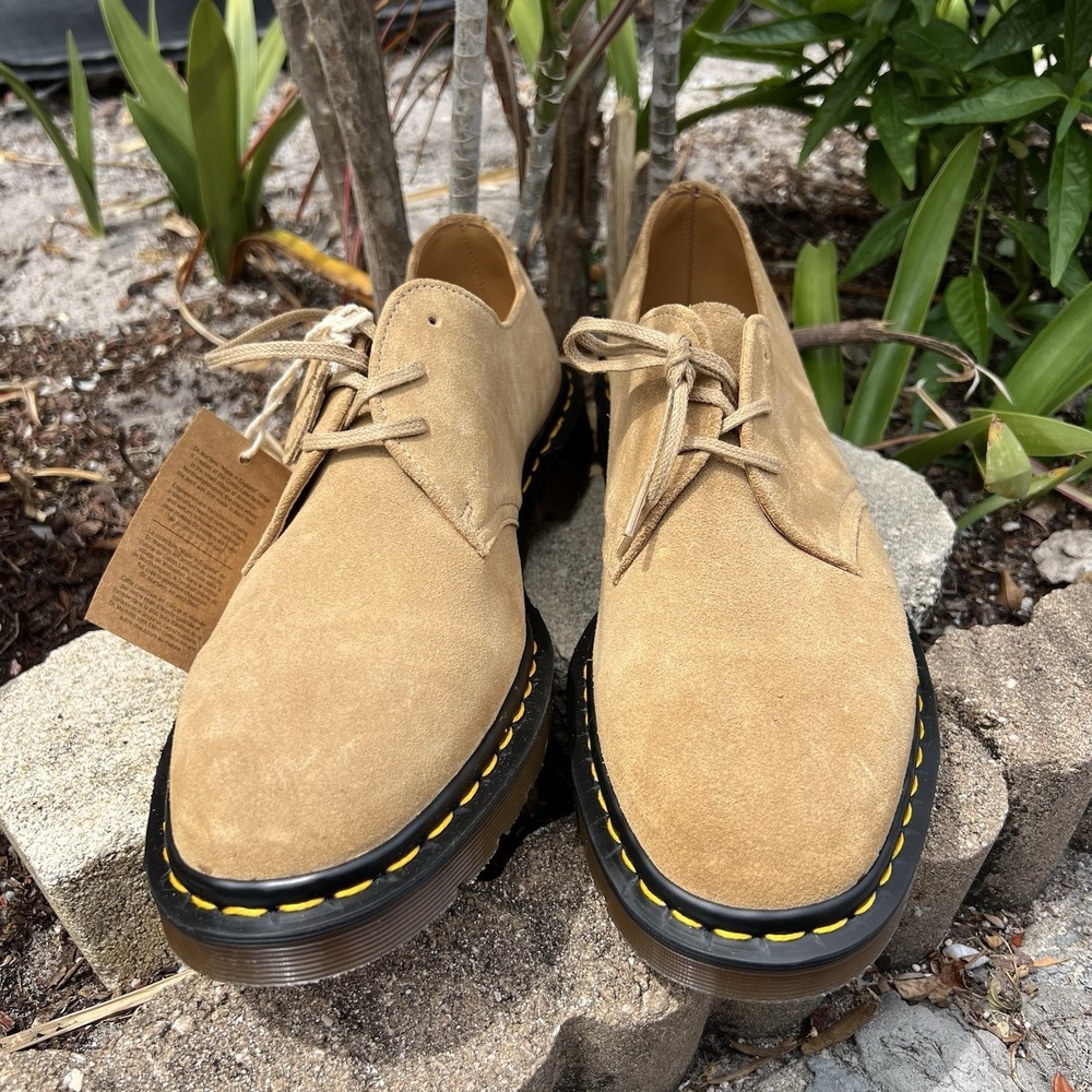 NEW England gibsons Men's 11 shoes Dr. Martens 1461 tan CF Stead Brown Oxfords - Picture 3 of 6